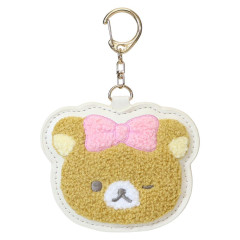 Japan San-X Embroidered Patch Mascot Bag Charm Keychain - Rilakkuma : Makeup Rilakkuma Wink