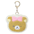 Japan San-X Embroidered Patch Mascot Bag Charm Keychain - Rilakkuma : Makeup Rilakkuma Wink - 1