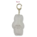 Japan Miffy Embroidered Patch Mascot Bag Charm Keychain - Miffy : 70th Anniversary Grey - 2