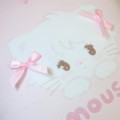 Japan Mikko Illustrations Die-Cut Cushion - Lil ala mode Mousse Playing in Flower Field - 3