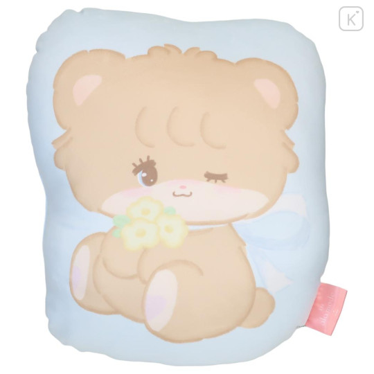 Japan Mikko Illustrations Die-Cut Cushion - Lil ala mode : Lil ala mode Latte Playing in Flower Field - 1