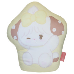 Japan Mikko Illustrations Die-Cut Cushion - Lil ala mode : Lil ala mode Souffle Playing in Flower Field