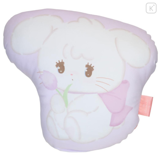 Japan Mikko Illustrations Die-Cut Cushion - Lil ala mode : Lil ala mode Cammy Playing in Flower Field - 1