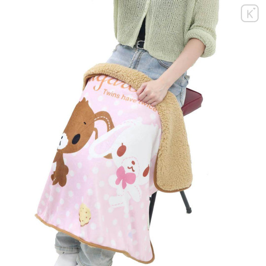 Japan Sanrio Fleece Lap Blanket - Sugarbunnies : Pink - 5