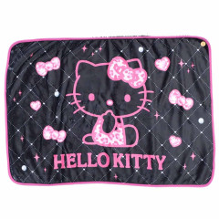 Japan Sanrio Fleece Lap Blanket - Hello Kitty : Black Pink