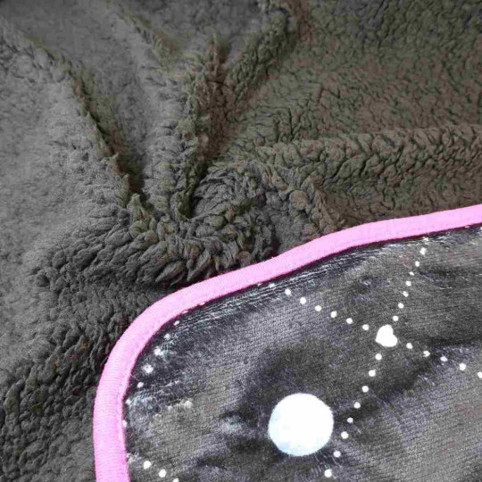 Japan Sanrio Fleece Lap Blanket - Hello Kitty : Black Pink - 2
