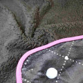 Japan Sanrio Fleece Lap Blanket - Hello Kitty : Black Pink - 2