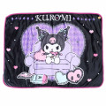 Japan Sanrio Fleece Lap Blanket - Kuromi : Throne Black - 1