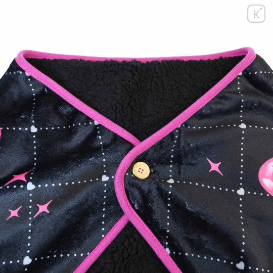 Japan Sanrio Fleece Lap Blanket - Kuromi : Throne Black - 2