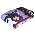 Japan Sanrio Fleece Lap Blanket - Kuromi : Throne Black - 4
