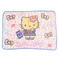 Japan Sanrio Fleece Lap Blanket - Hello Kitty : Tokimeki Heisei Kogal Leopard Pink - 1