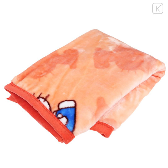 Japan Sanrio Flannel Lap Blanket - Hello Kitty : Orange - 3