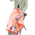 Japan Sanrio Flannel Lap Blanket - Hello Kitty : Orange - 4
