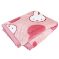 Japan Miffy Flannel Lap Blanket - Miffy : Face Pink - 3