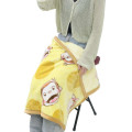 Japan Curious George Flannel Lap Blanket - Face Yellow - 4