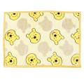 Japan Disney Flannel Lap Blanket - Pooh : Face Yellow - 1