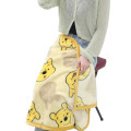 Japan Disney Flannel Lap Blanket - Pooh : Face Yellow - 4