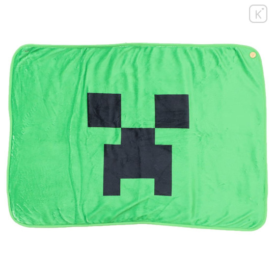 Japan Minecraft Fleece Lap Blanket - Creeper Green Black - 1