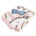Japan Chiikawa Flannel Lap Blanket - Chiikawa & Hachiware & Usagi : Pink Striped - 3
