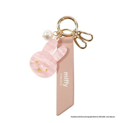 Japan Miffy Mascot Carabiner Smart Keychain - Miffy : Pearl Pink