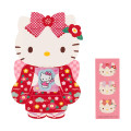Japan Sanrio Original Gift Envelope Set - Hello Kitty : Kimono Red Plump Blossom - 1