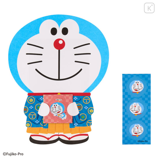 Japan Sanrio Original Gift Envelope Set - Doraemon : Kimono Blue - 1
