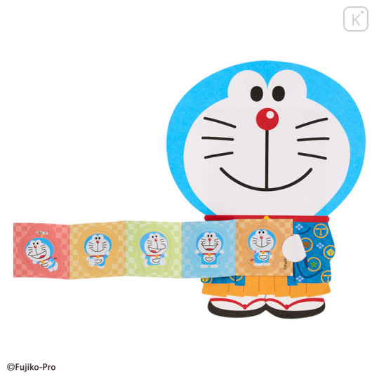 Japan Sanrio Original Gift Envelope Set - Doraemon : Kimono Blue - 3