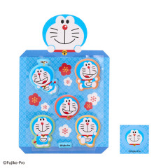 Japan Sanrio Original Mini Envelope with Puffy Sticker - Doraemon : New Year Plum Blossom