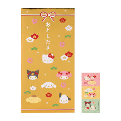 Japan Sanrio Original Decorative Envelope (L) Set - Gold Red Embossed
