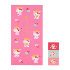 Japan Sanrio Original Decorative Envelope (L) Set - Hello Kitty : Gold Embossed Year of Sheep Pink