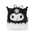 Japan Sanrio Original Character-Shaped Drawstring Bag with Snack - Kuromi : Face - 1