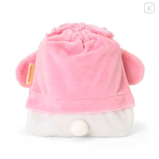 Japan Sanrio Original Character-Shaped Drawstring Bag with Snack - My Melody : Face - 2