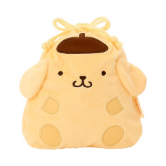 Japan Sanrio Original Character-Shaped Drawstring Bag with Snack - Pompompurin : Face