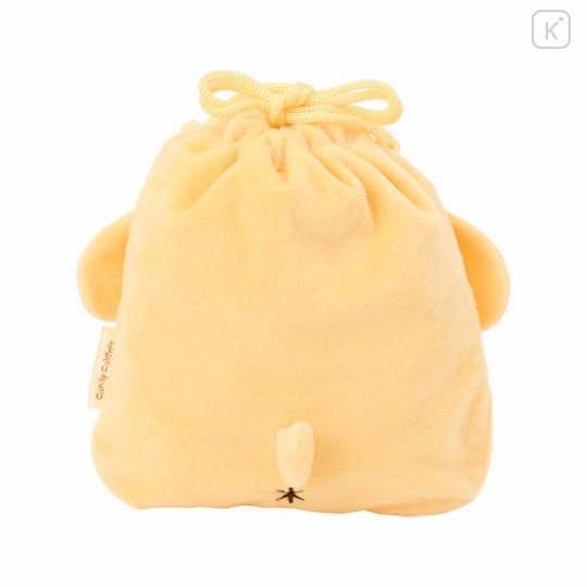 Japan Sanrio Original Character-Shaped Drawstring Bag with Snack - Pompompurin : Face - 2