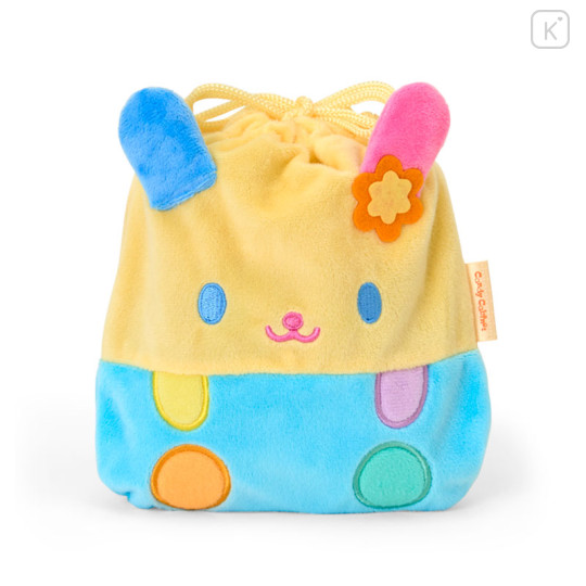 Japan Sanrio Original Character-Shaped Drawstring Bag with Snack - Usahana : Face - 1