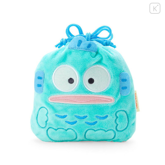 Japan Sanrio Original Character-Shaped Drawstring Bag with Snack - Hangyodon : Face - 1