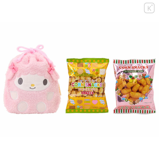 Japan Sanrio Original Character-Shaped Drawstring Bag with Snack - My Sweet Piano - 3
