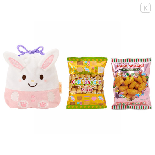Japan Sanrio Original Character-Shaped Drawstring Bag with Snack - Wish Me Mell - 3