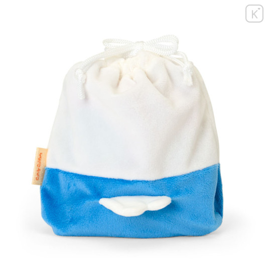 Japan Sanrio Original Character-Shaped Drawstring Bag with Snack - Pekkle : Face - 2