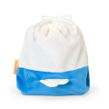 Japan Sanrio Original Character-Shaped Drawstring Bag with Snack - Pekkle : Face - 2