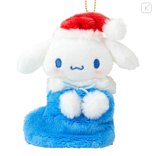 Japan Sanrio Original Mascot Holder - Cinnamoroll : Christmas Stocking Boot & Cookie 2027 - 2