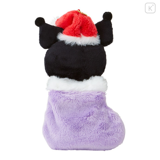 Japan Sanrio Original Mascot Holder - Kuromi : Christmas Stocking Boot & Cookie 2027 - 3