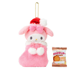 Japan Sanrio Original Mascot Holder - My Melody : Christmas Stocking Boot & Cookie 2027