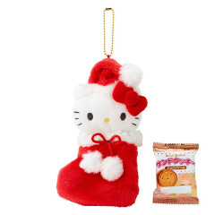 Japan Sanrio Original Mascot Holder - Hello Kitty : Christmas Stocking Boot & Cookie 2027