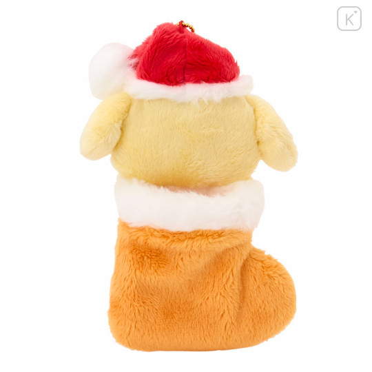 Japan Sanrio Original Mascot Holder - Pompompurin : Christmas Stocking Boot & Cookie 2027 - 3