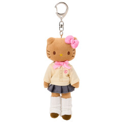 Japan Sanrio Original Mascot Holder - Hello Kitty : Sanrio Closet Collection Kogal Gogo Gal School Uniform Tan Style Up Cream