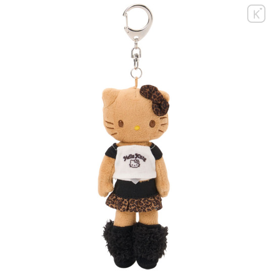 Japan Sanrio Original Mascot Holder - Hello Kitty : Sanrio Closet Collection Kogal Gogo Gal Tan Style Up Leopard Outfit - 1