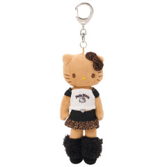 Japan Sanrio Original Mascot Holder - Hello Kitty : Sanrio Closet Collection Kogal Gogo Gal Tan Style Up Leopard Outfit