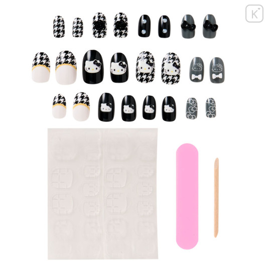Japan Sanrio Original Nail Tips - Hello Kitty : Sanrio Closet Collection Monotone - 2
