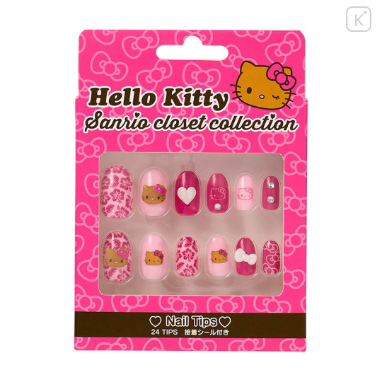 Japan Sanrio Original Nail Tips - Hello Kitty : Sanrio Closet Collection School Uniform - 1